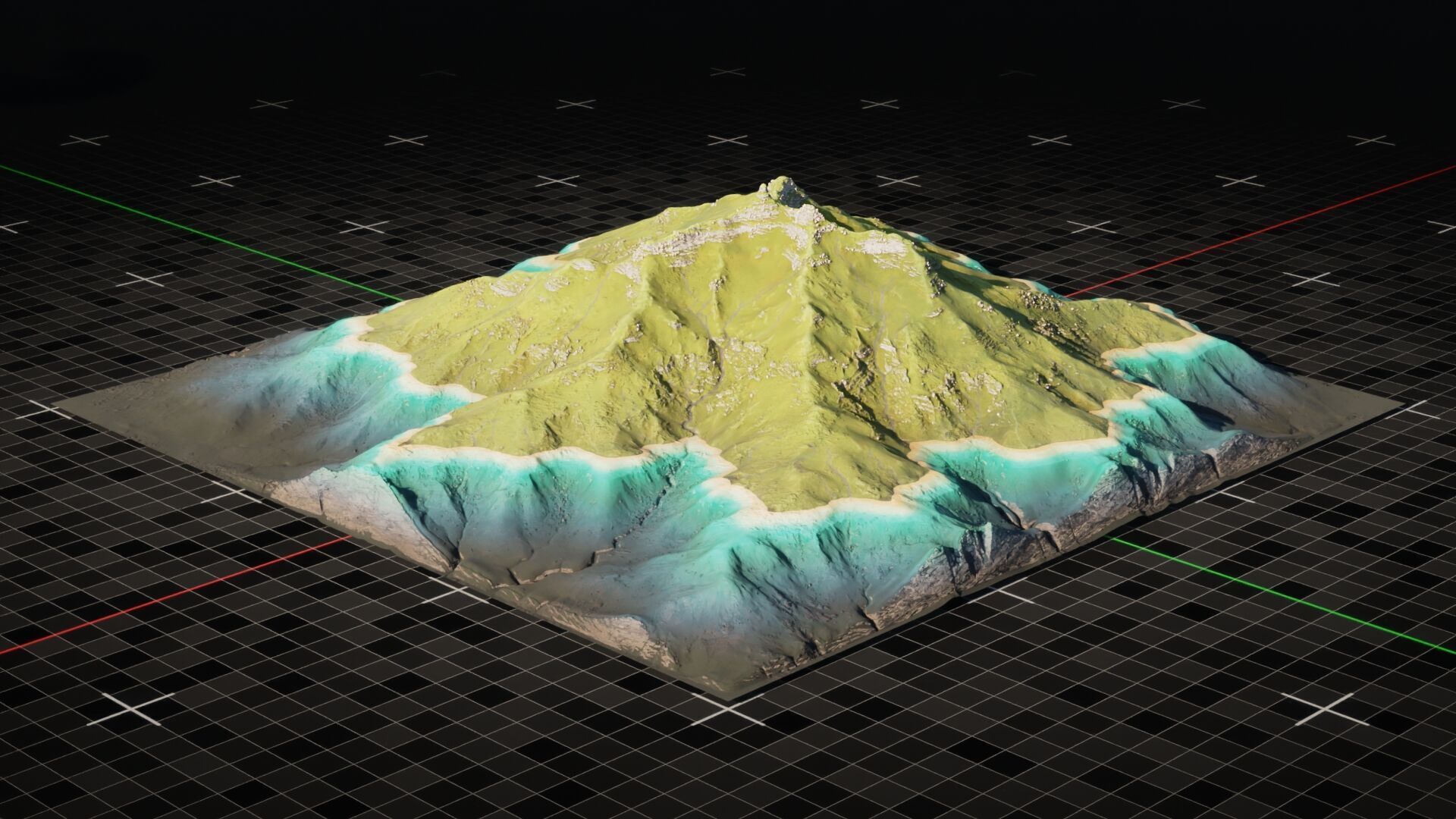 Island Mountain 2 3D model_5