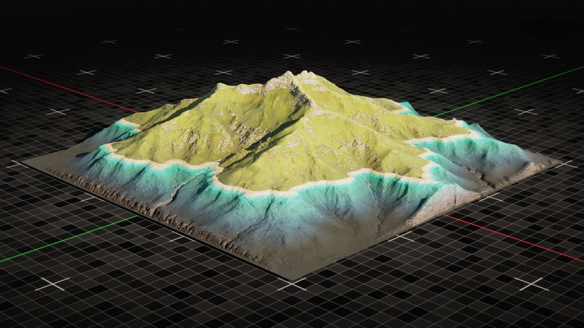 Island Mountain 2 3D model_4