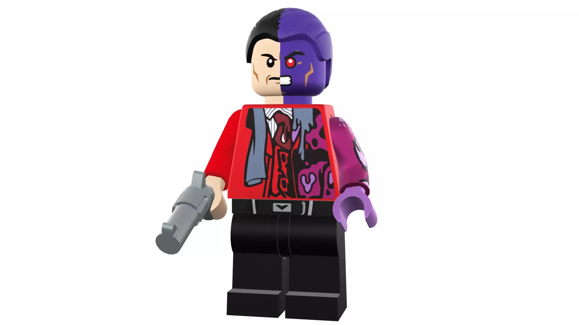 Two Face Brick Minifigure - STL and UV Printing 3D print model