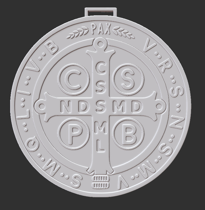 The Medal of Saint Benedict 3D print model_6