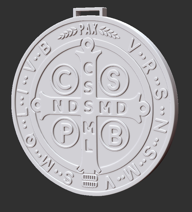 The Medal of Saint Benedict 3D print model_3