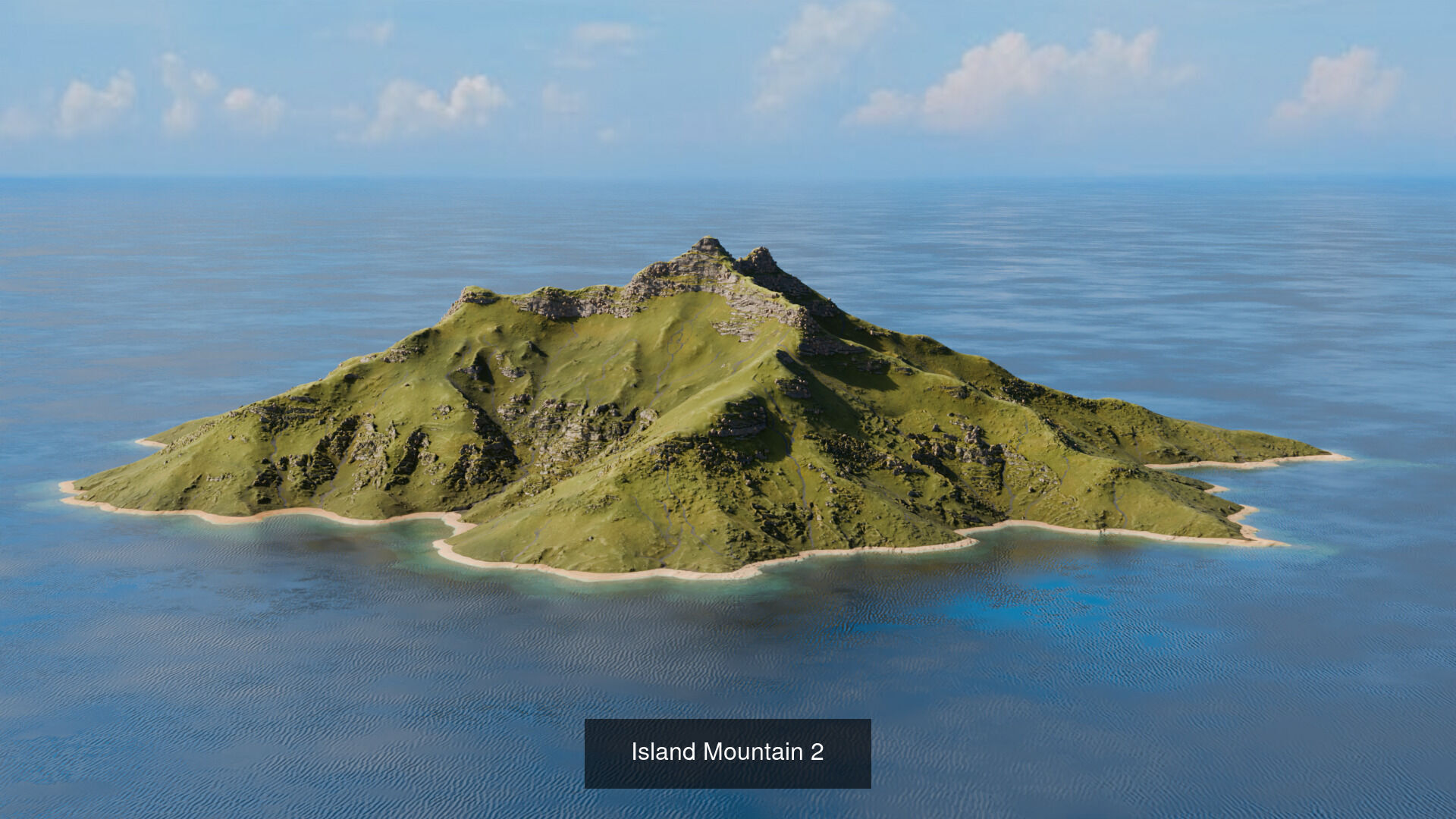 Island Mountains 3D Model Collection_2