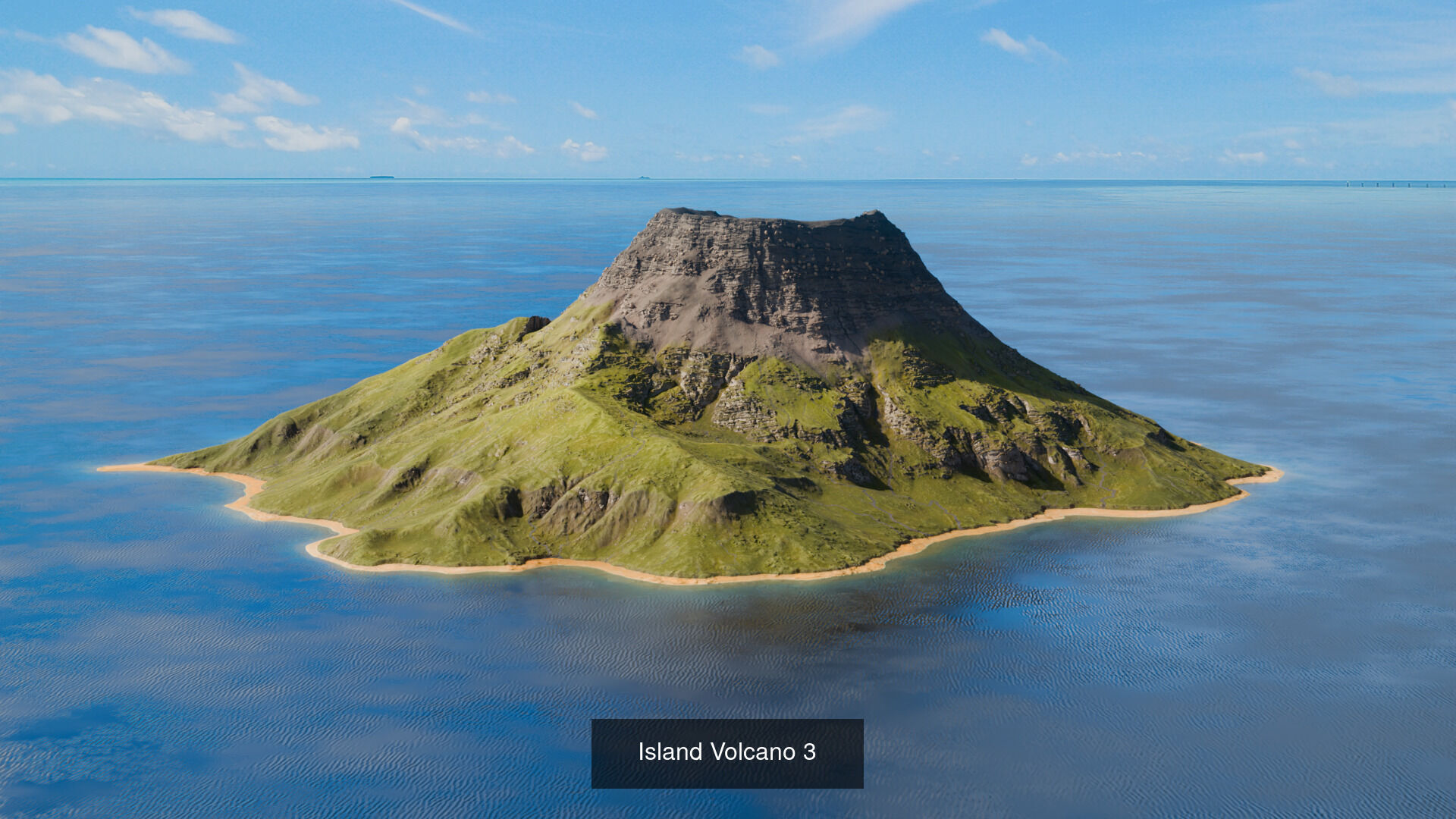 Island Mountains 3D Model Collection_3