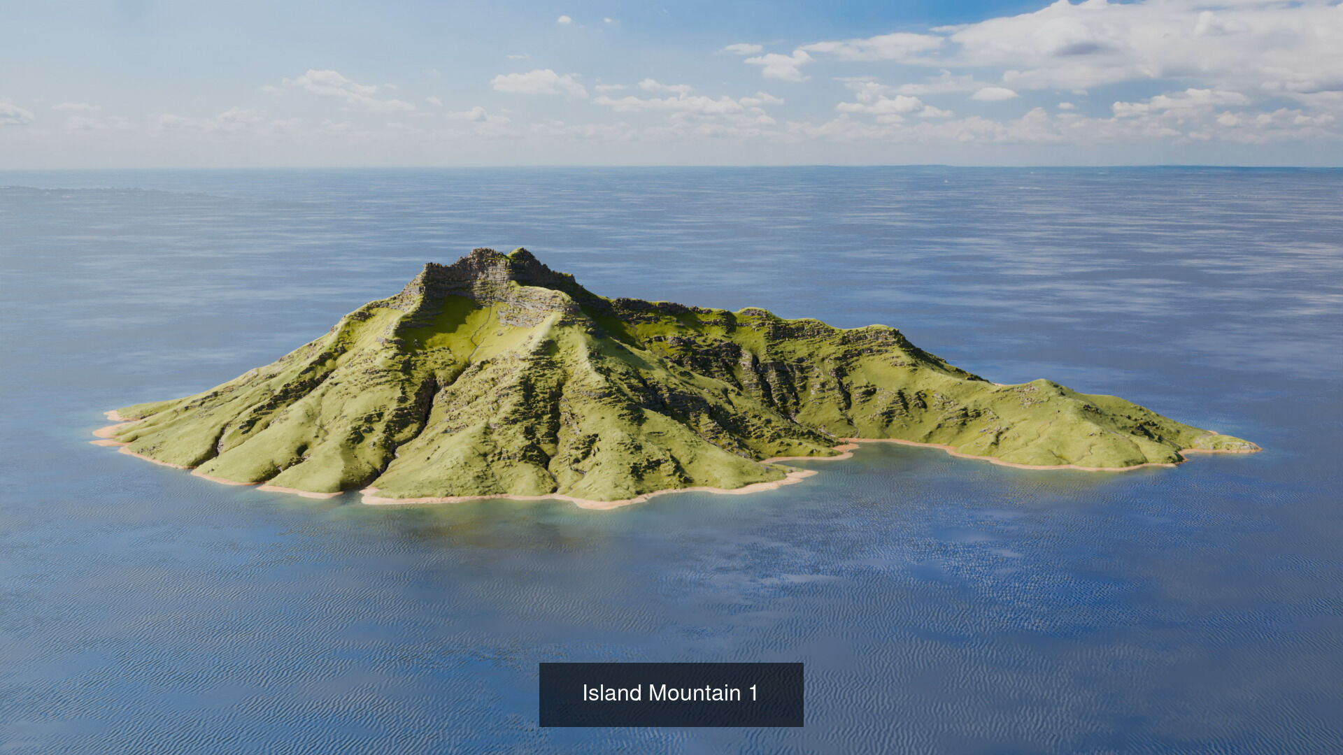 Island Mountains 3D Model Collection_1