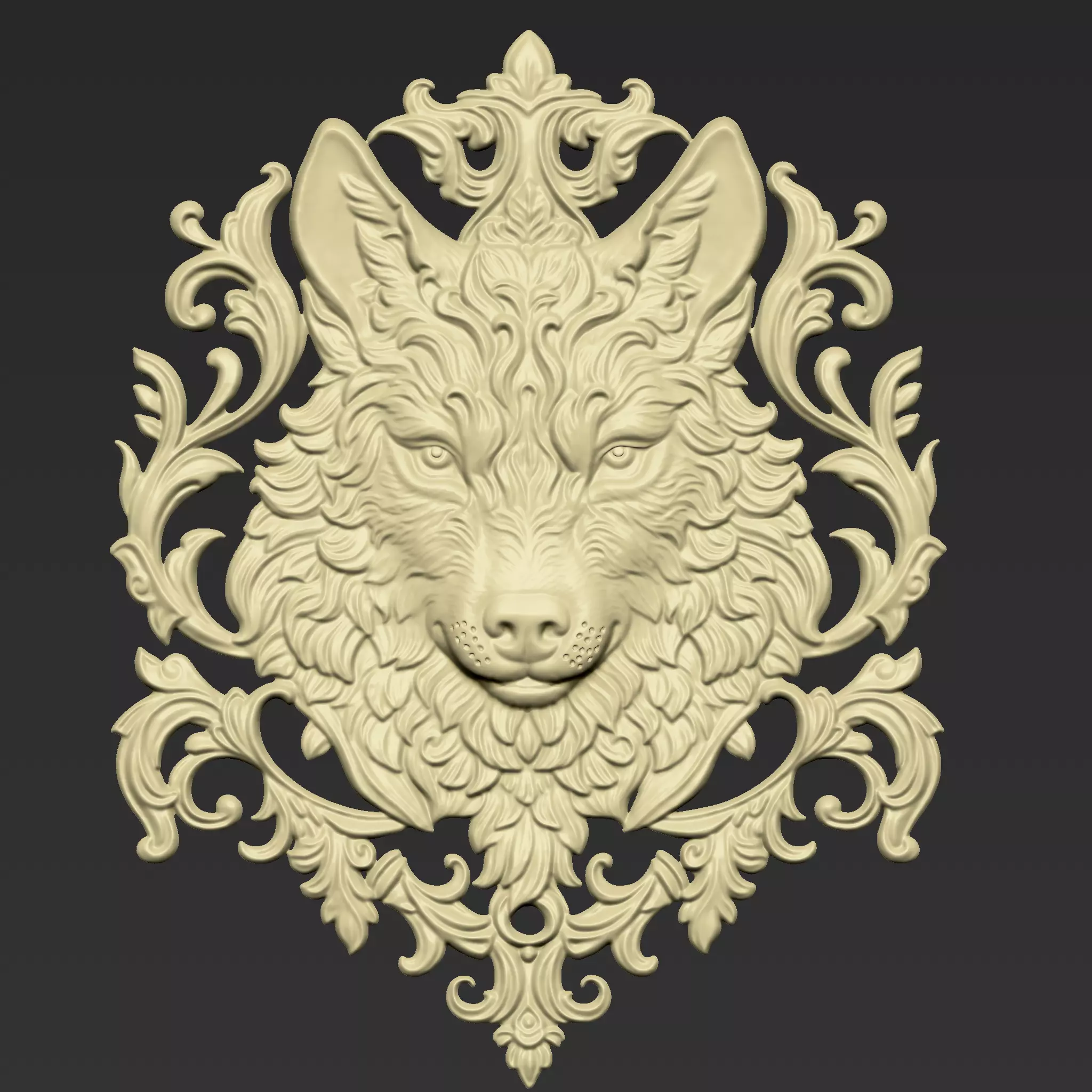 Wolf Head A1 3D print model