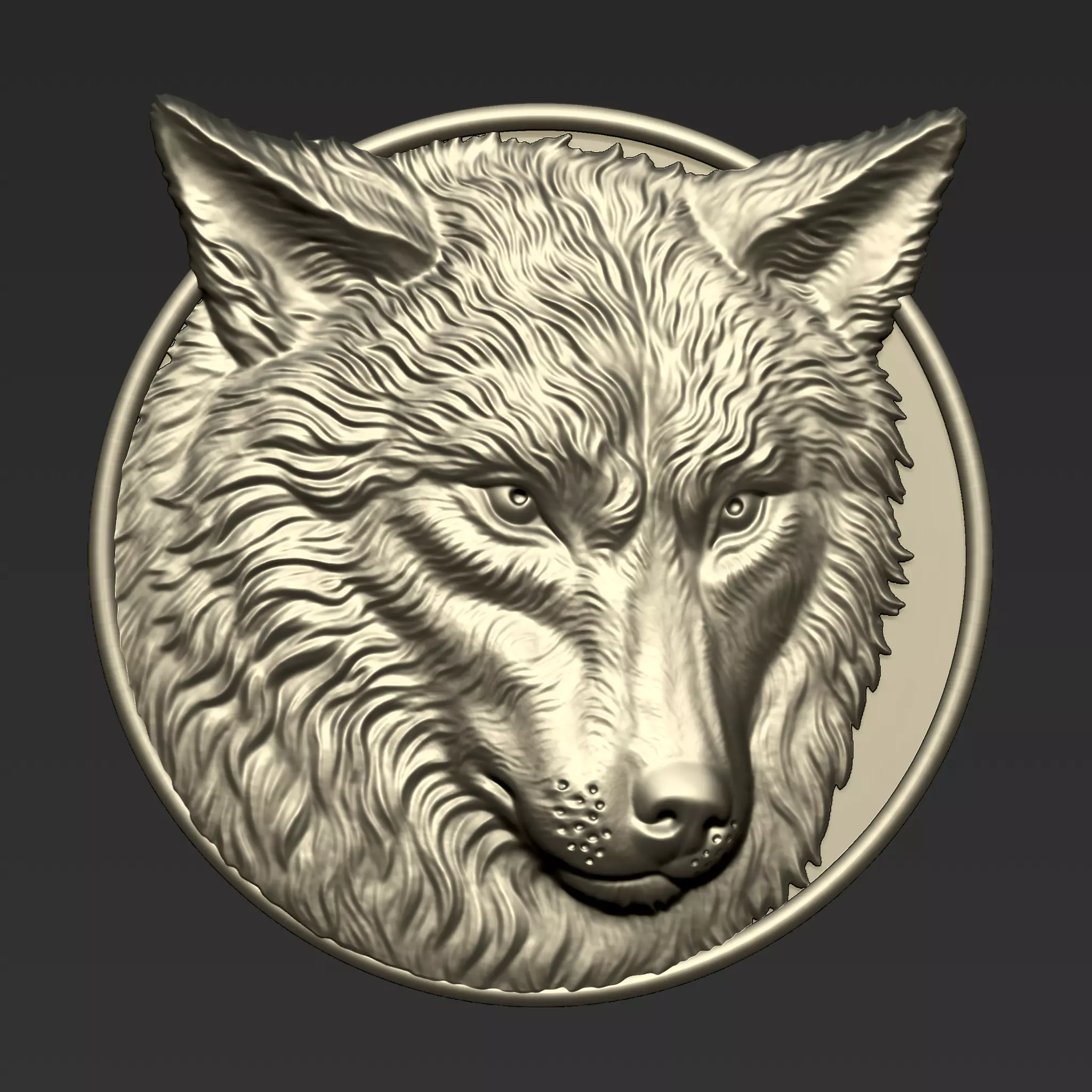 Wolf Head A2 3D print model