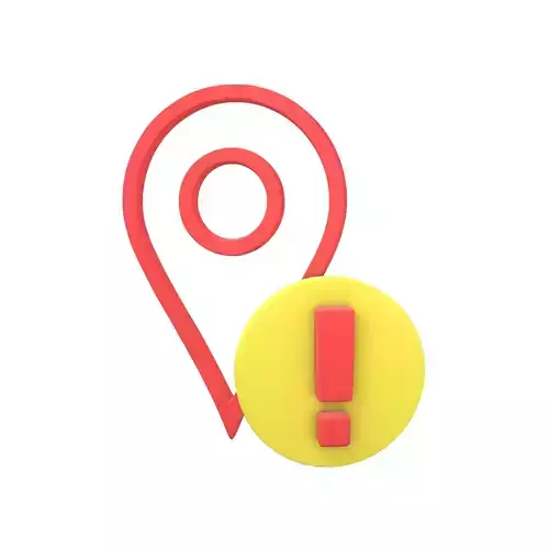 Map Tag with Exclamation Icon v1 001