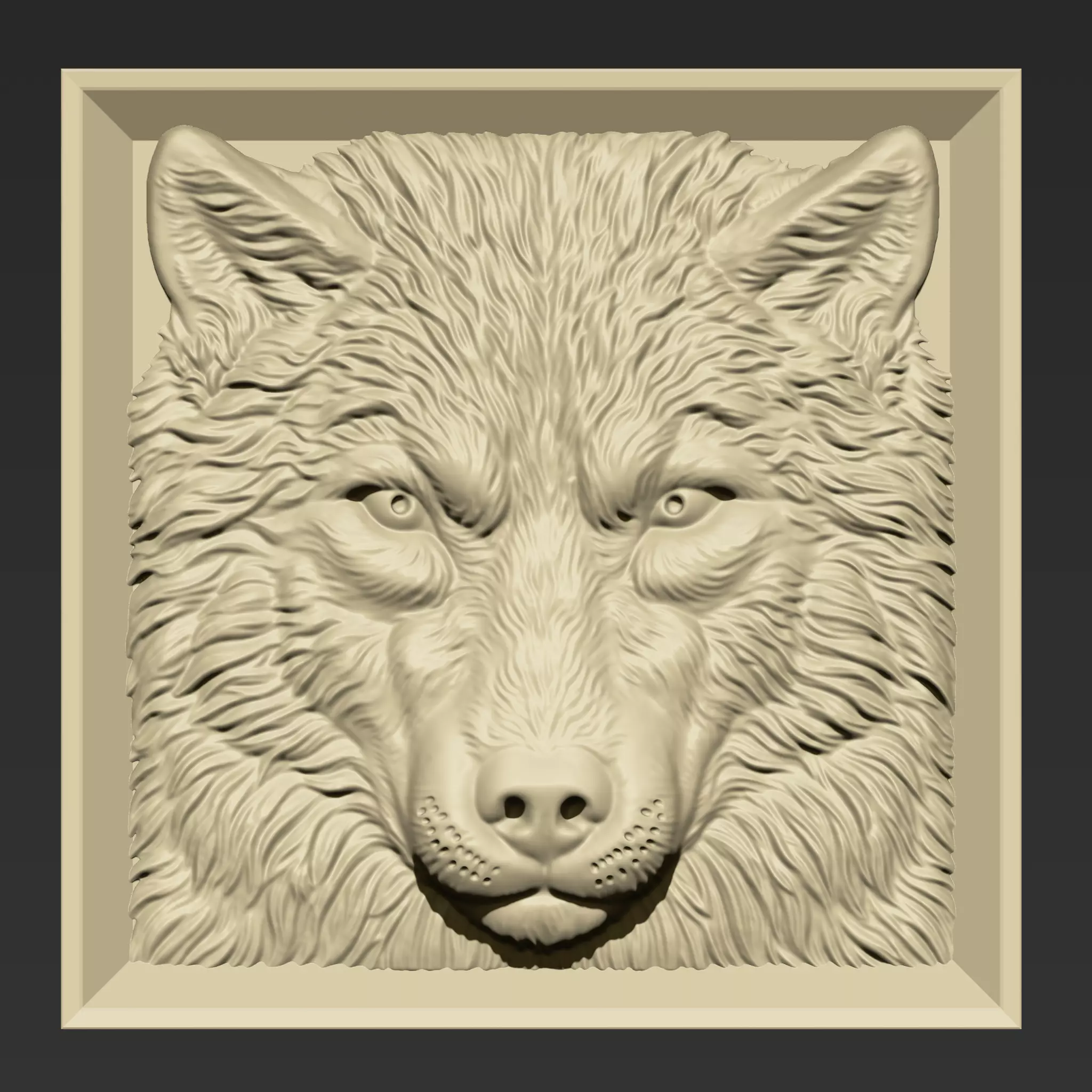 Wolf Head A5 3D print model