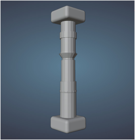 Stylized Stone Pillar Low-poly 3D model_1