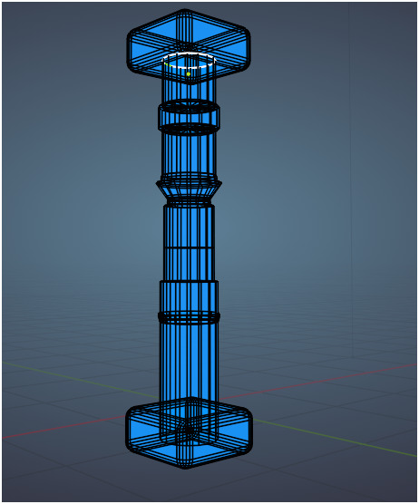 Stylized Stone Pillar Low-poly 3D model_3