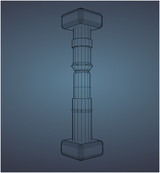 Stylized Stone Pillar Low-poly 3D model_2