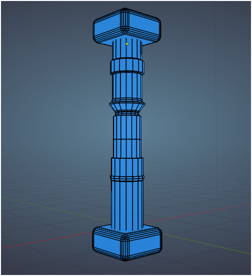 Stylized Stone Pillar Low-poly 3D model_4