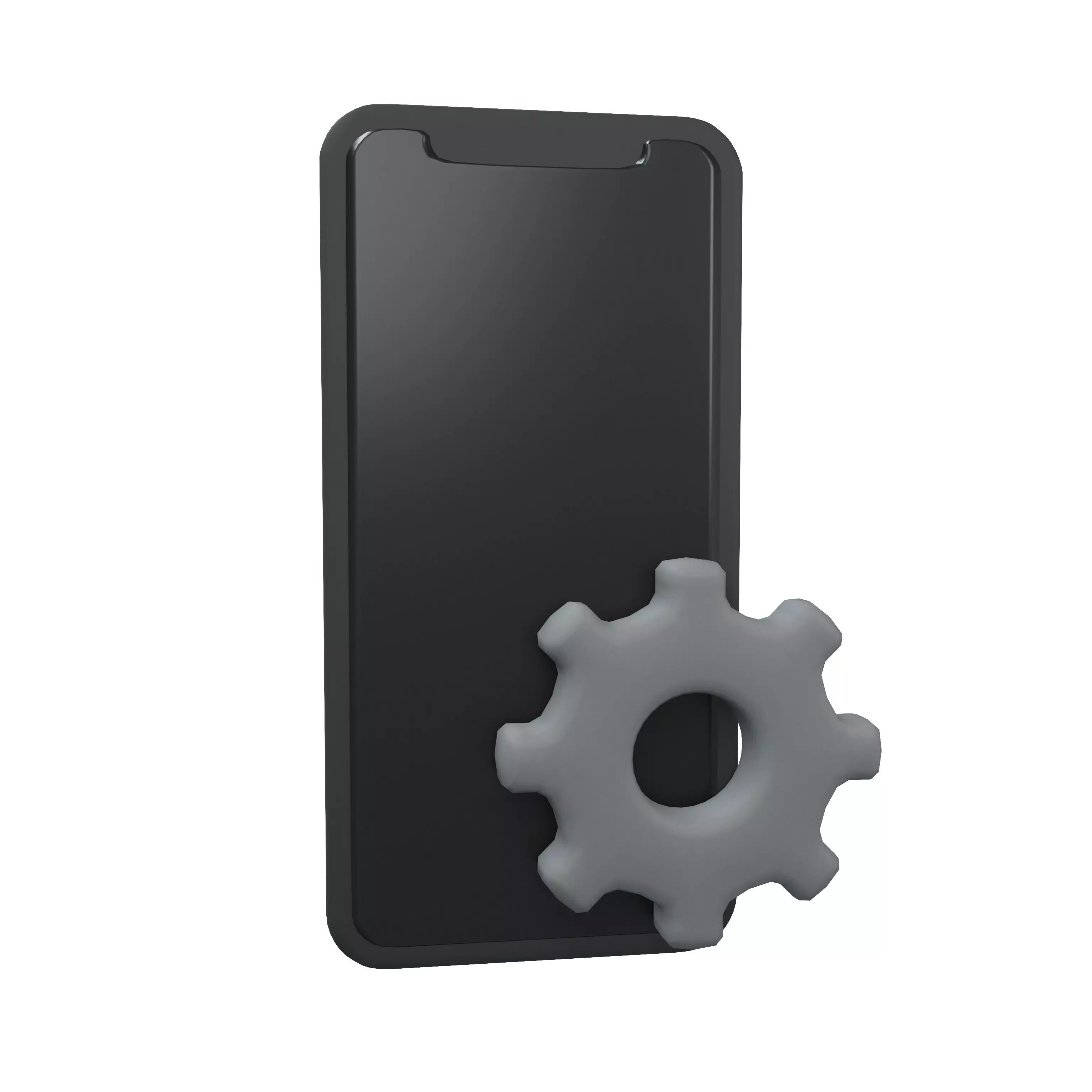 Phone Setting Icon v1 001 Low-poly 3D model_0