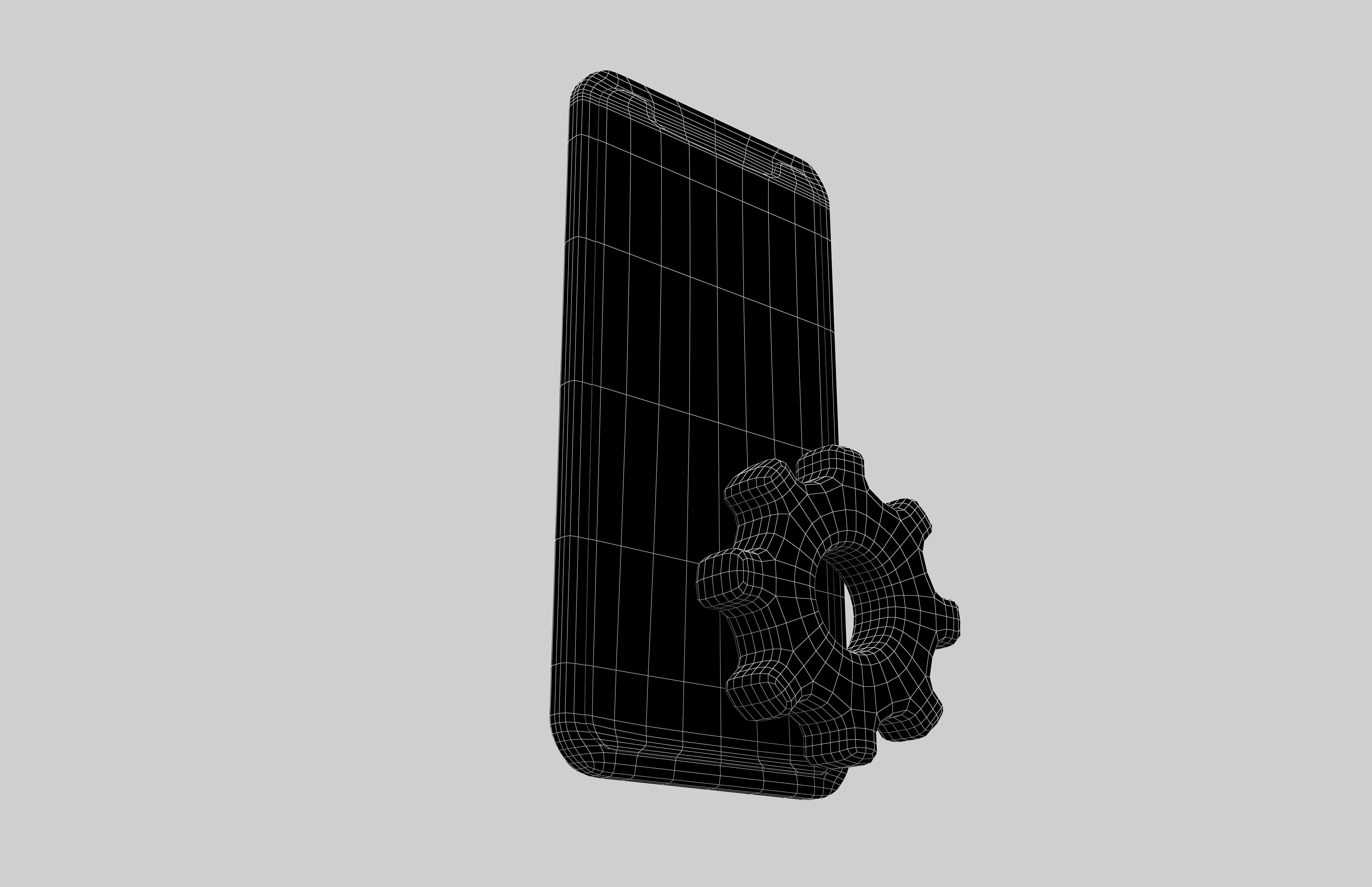 Phone Setting Icon v1 001 Low-poly 3D model_7