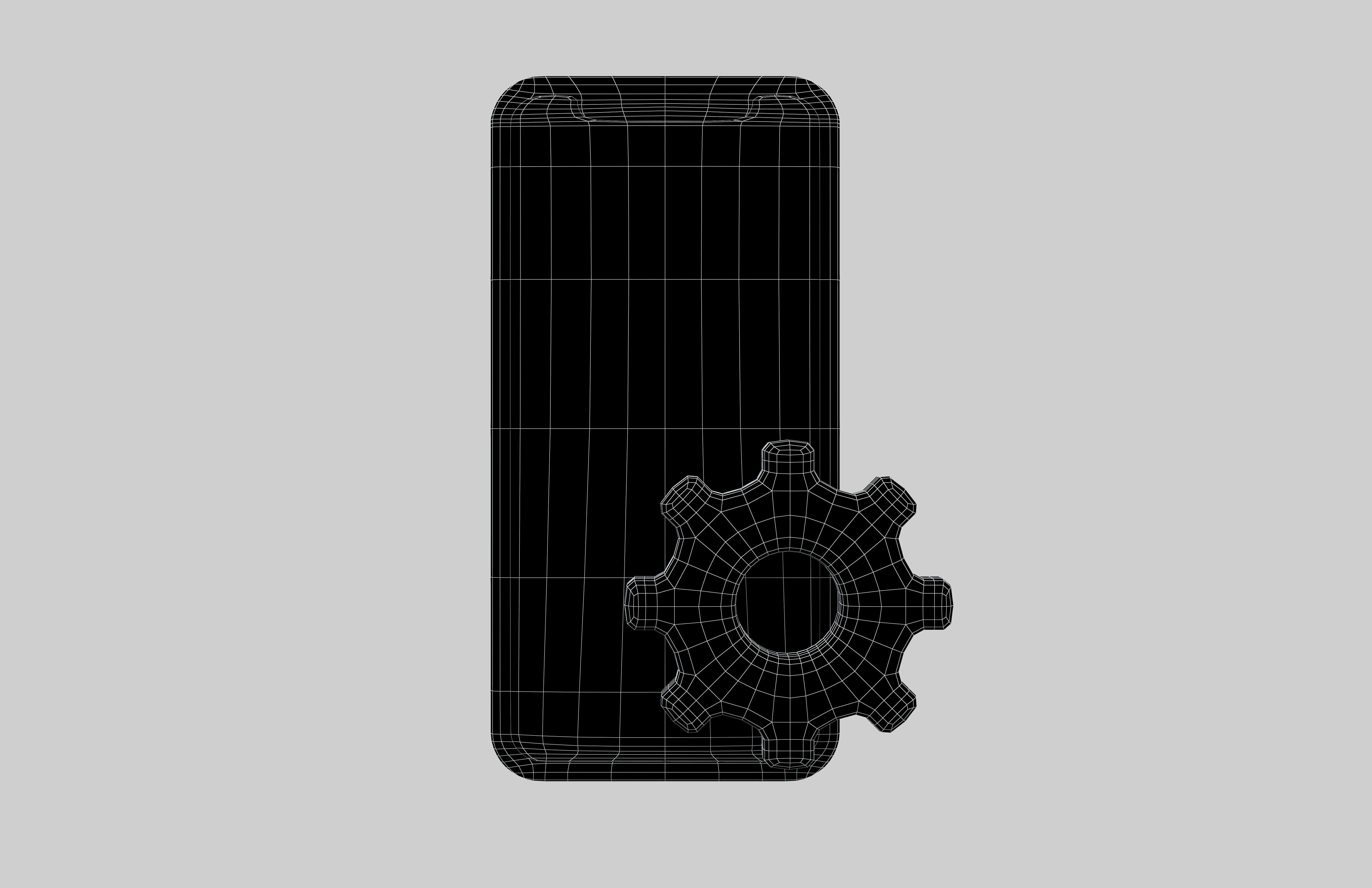 Phone Setting Icon v1 001 Low-poly 3D model_5