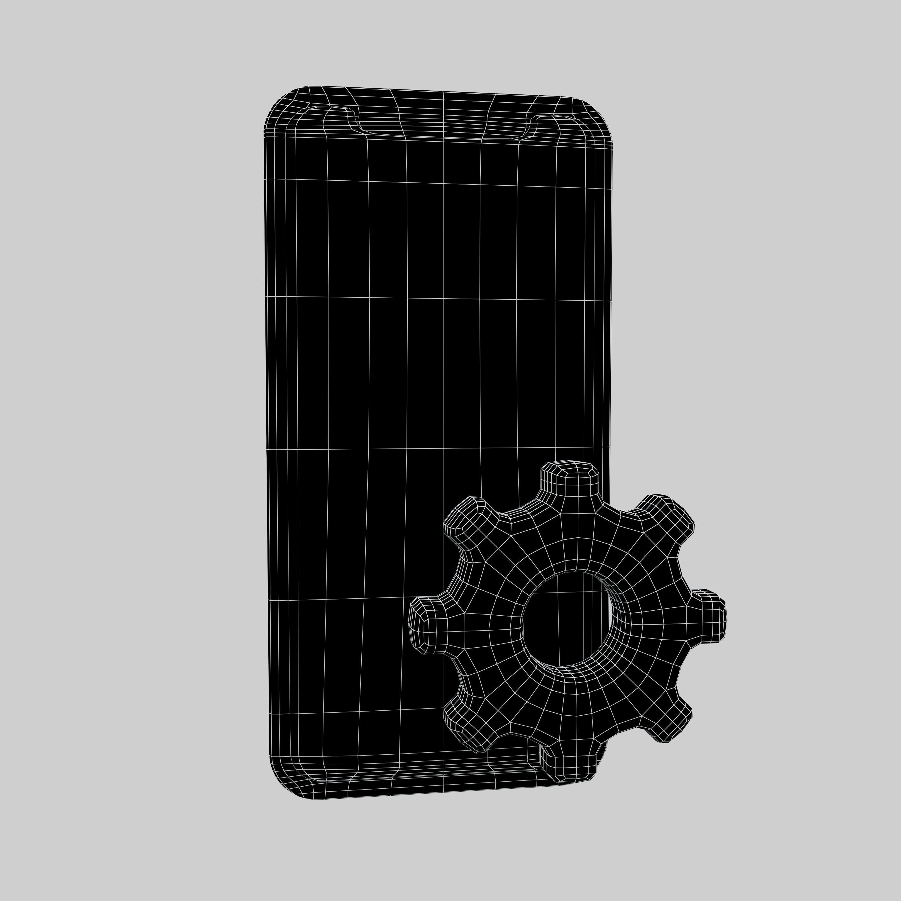 Phone Setting Icon v1 001 Low-poly 3D model_4
