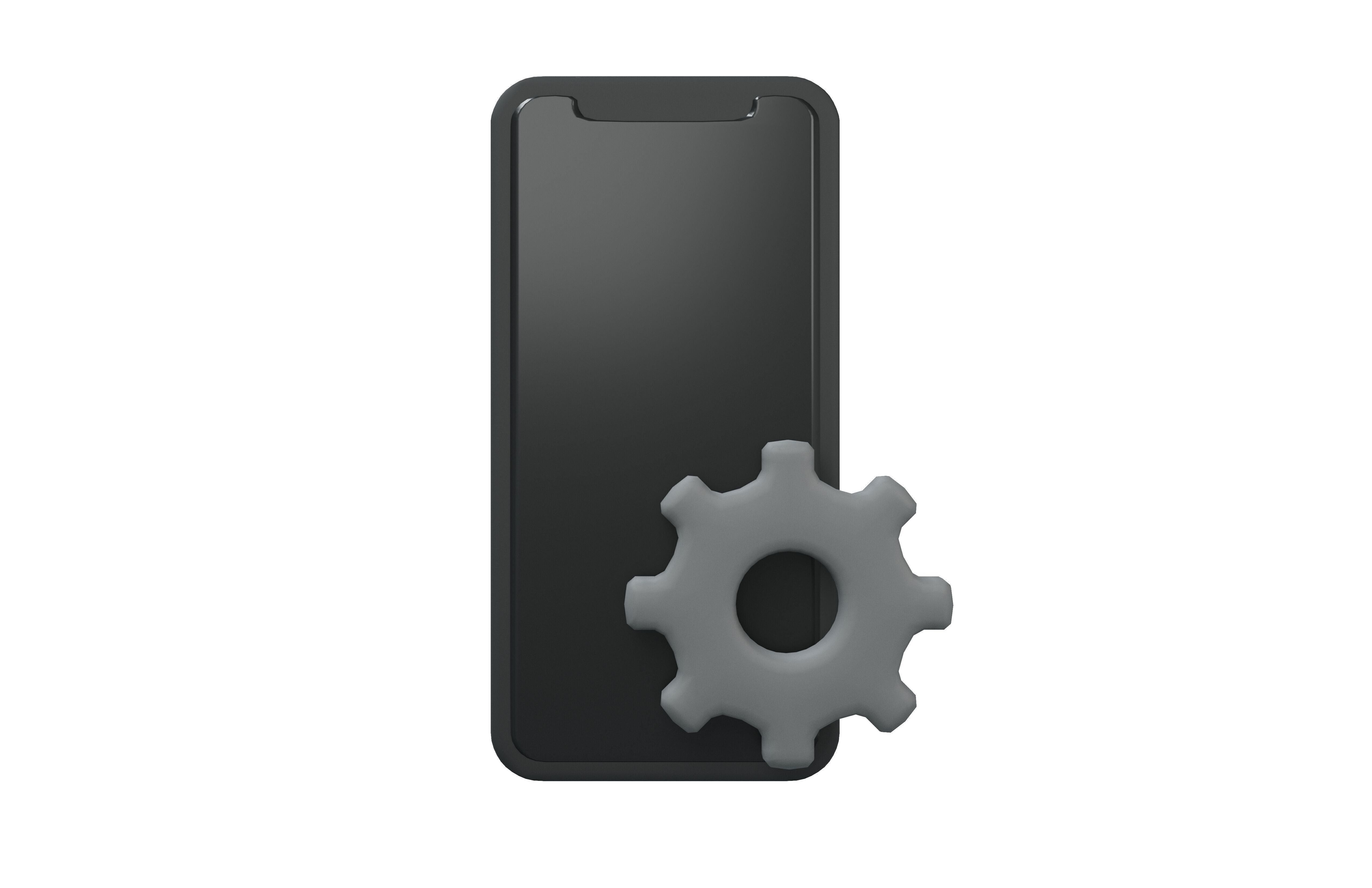 Phone Setting Icon v1 001 Low-poly 3D model_1