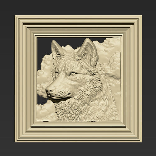 Wolf Head A6 3D print model
