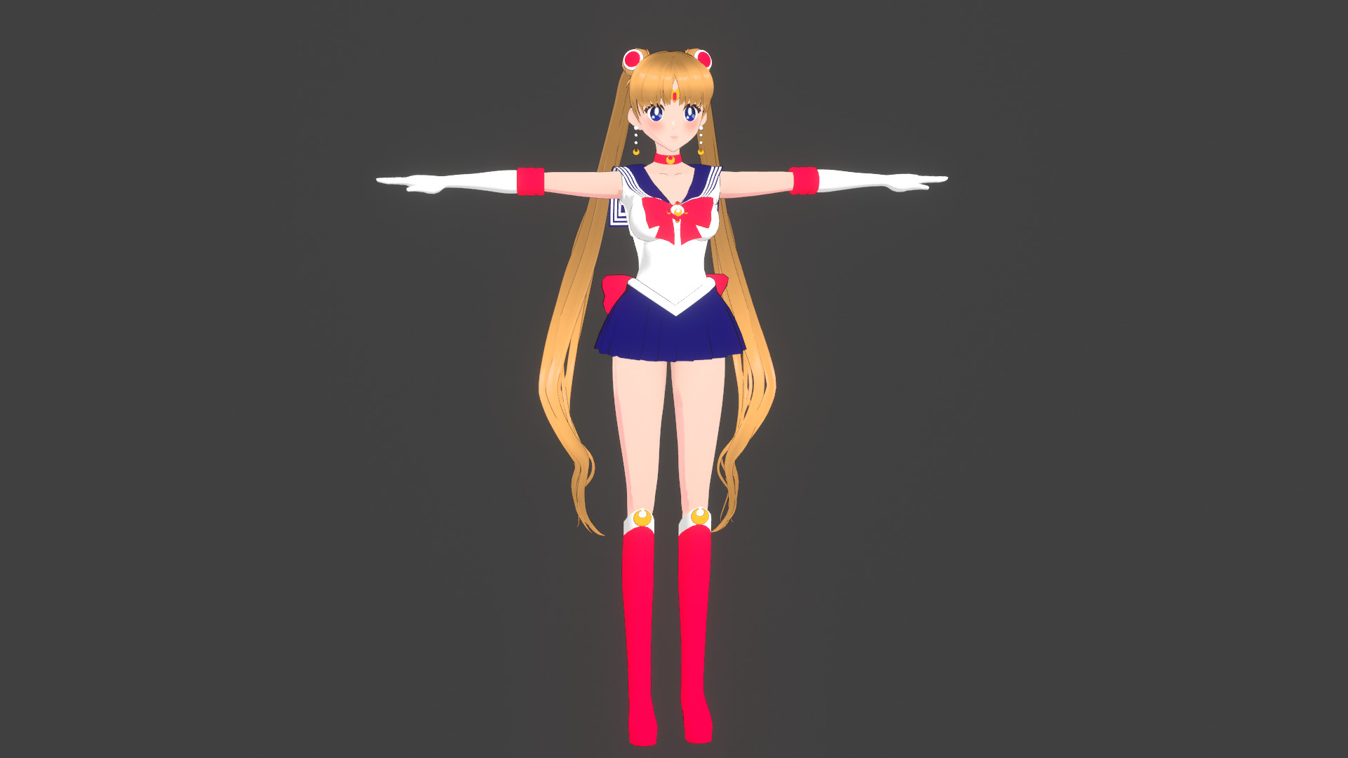Vroid Sailormoon Free low-poly 3D model_4