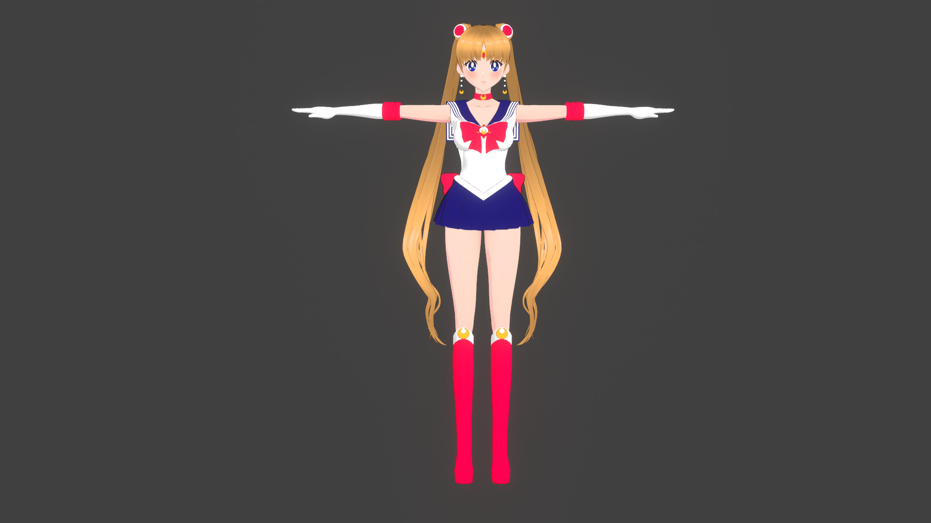 Vroid Sailormoon Free low-poly 3D model_5