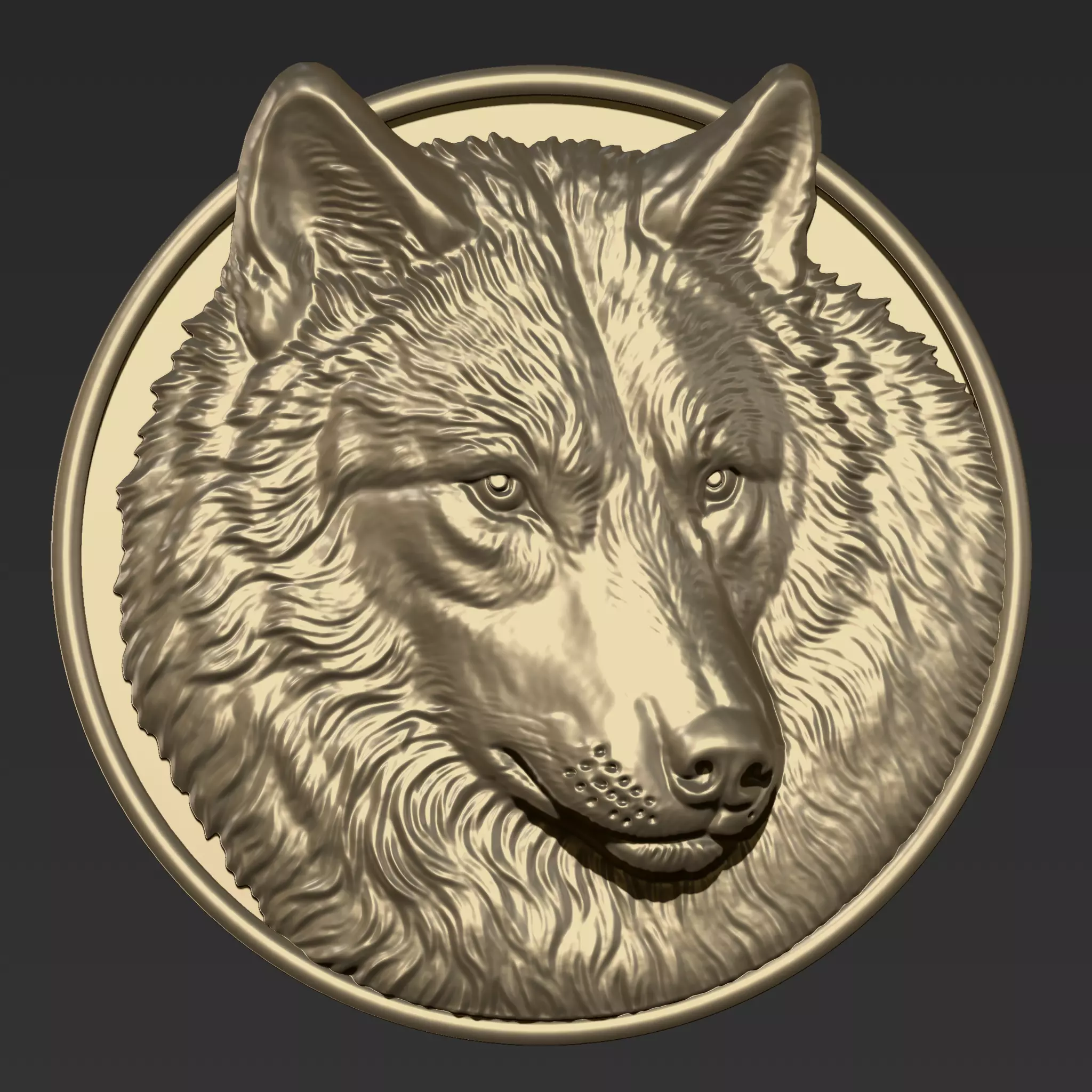 Wolf Head A7 3D print model