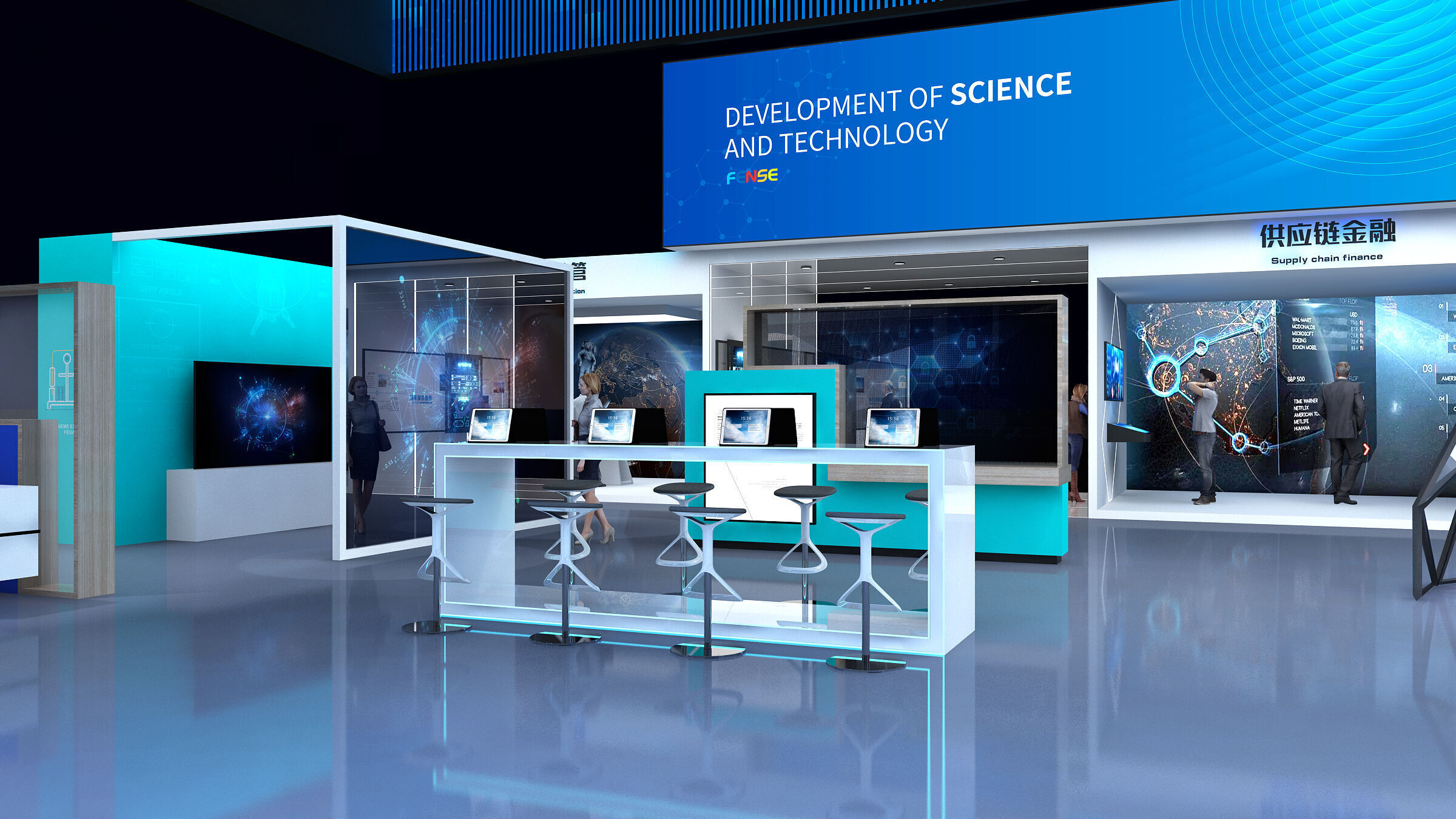 exhibition Low-poly 3D model_4