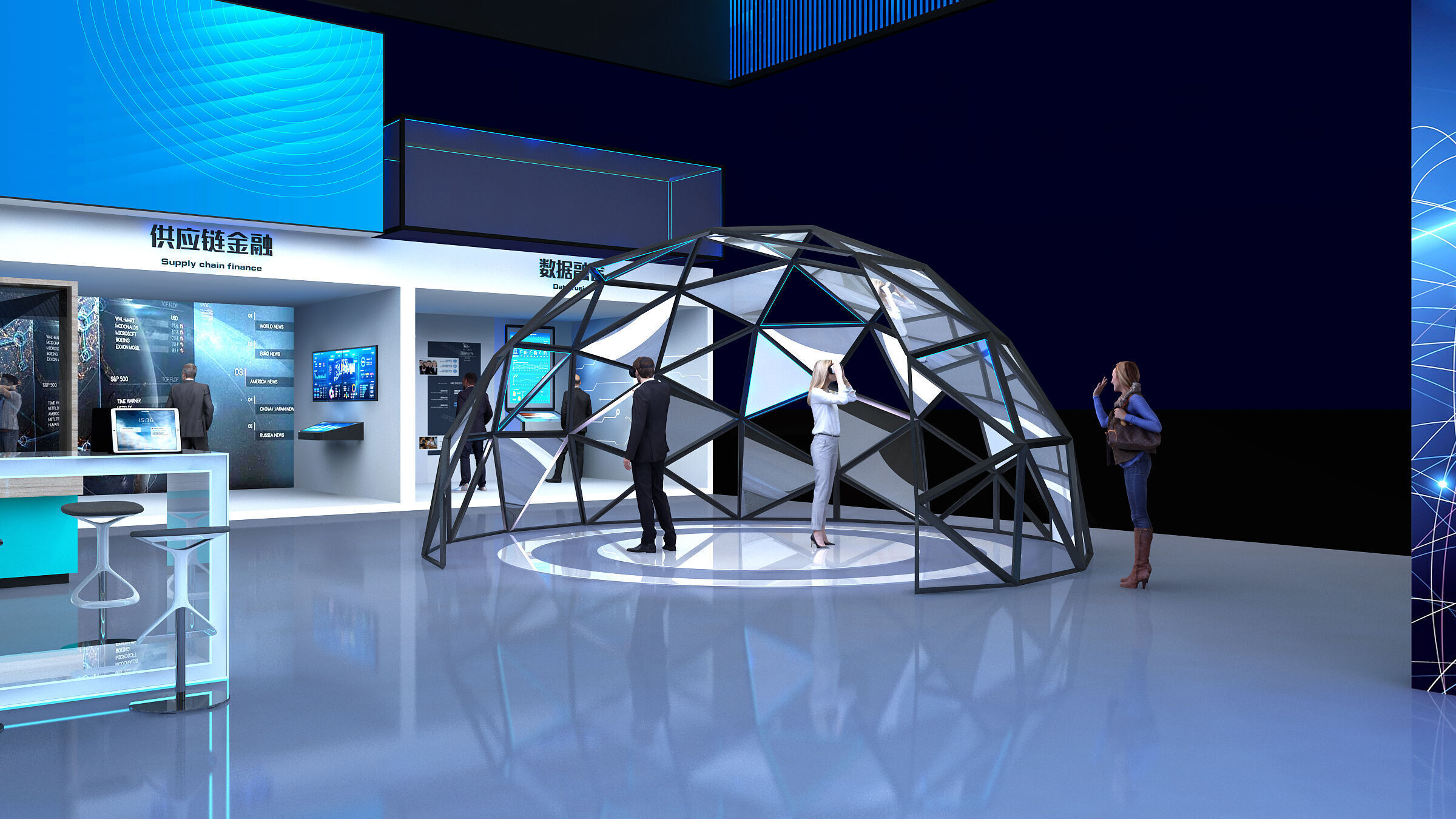 exhibition Low-poly 3D model_5