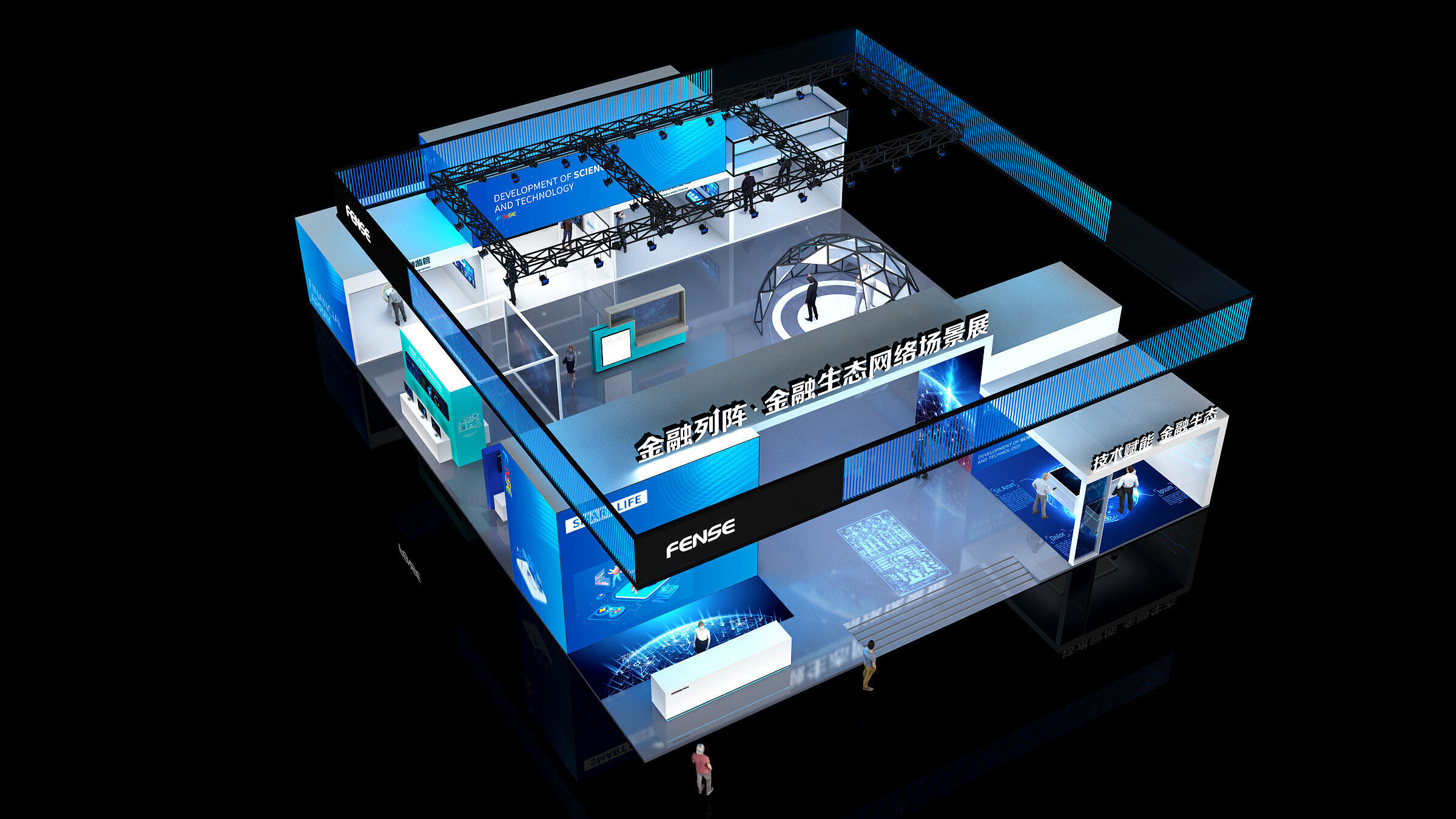 exhibition Low-poly 3D model_2