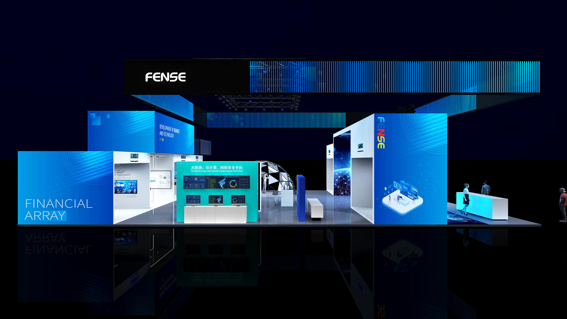 exhibition Low-poly 3D model_1