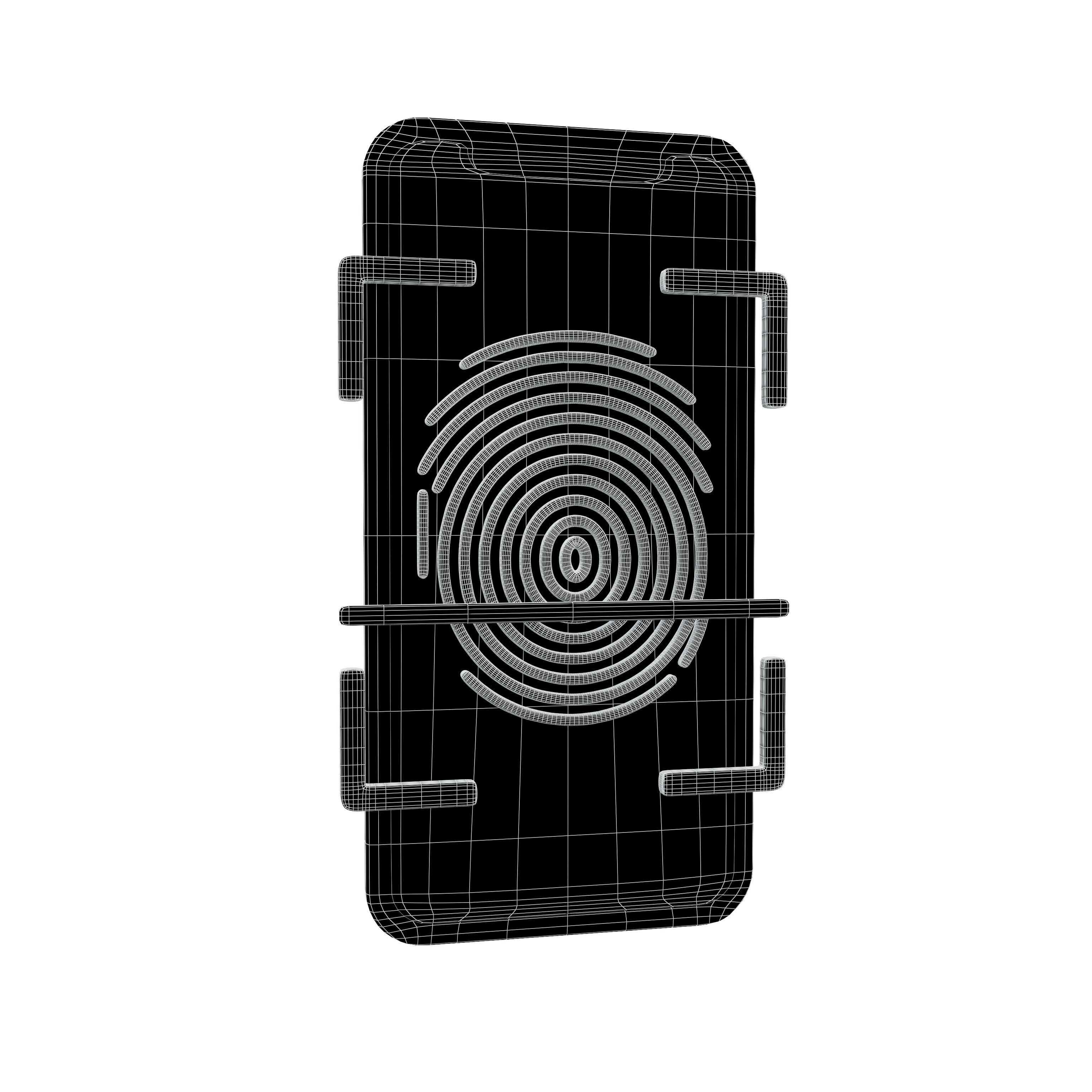 Phone Fingerprint Recognition Icon v1 001 Low-poly 3D model_6