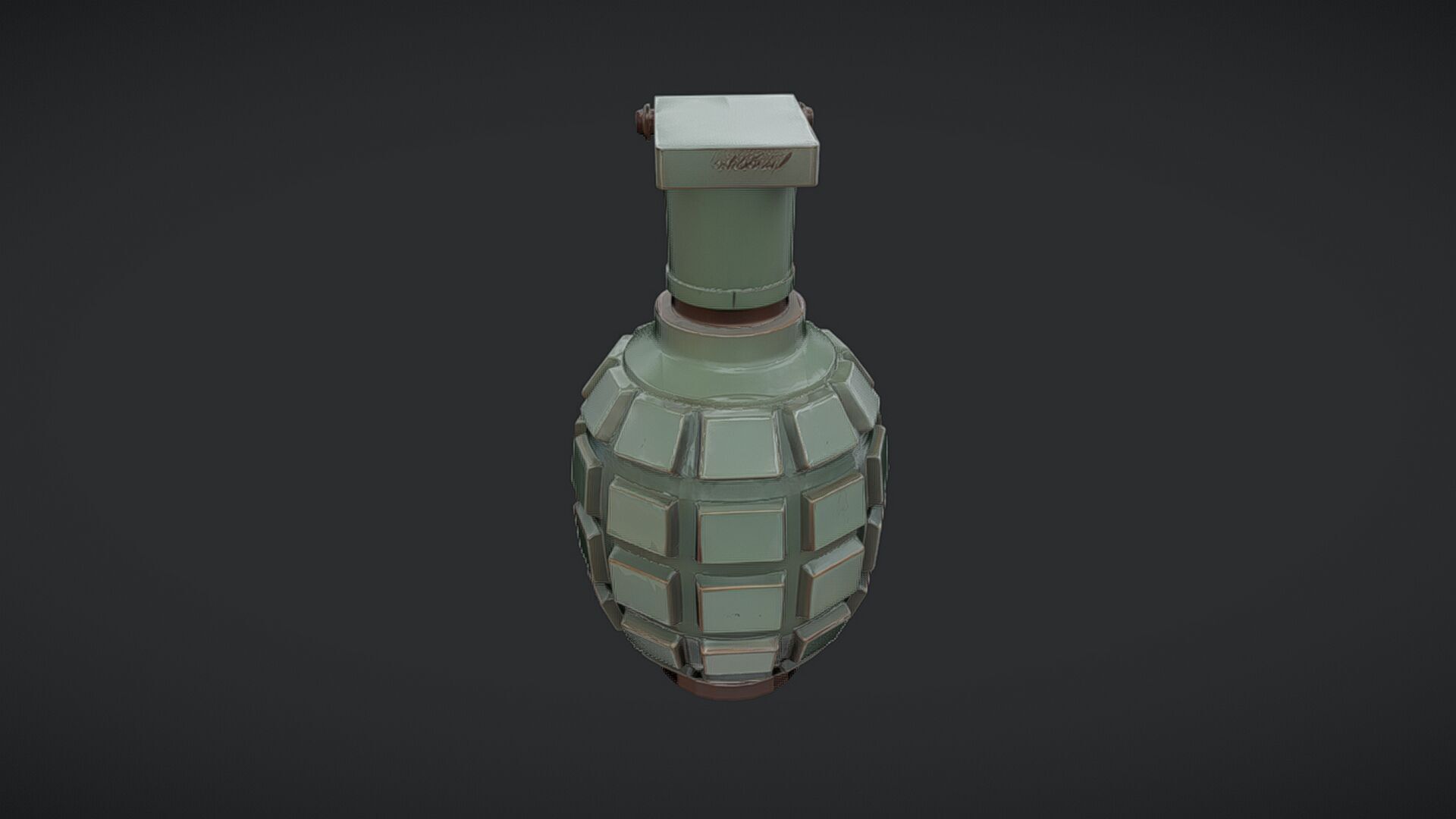 green military hand grenade 3D model_25