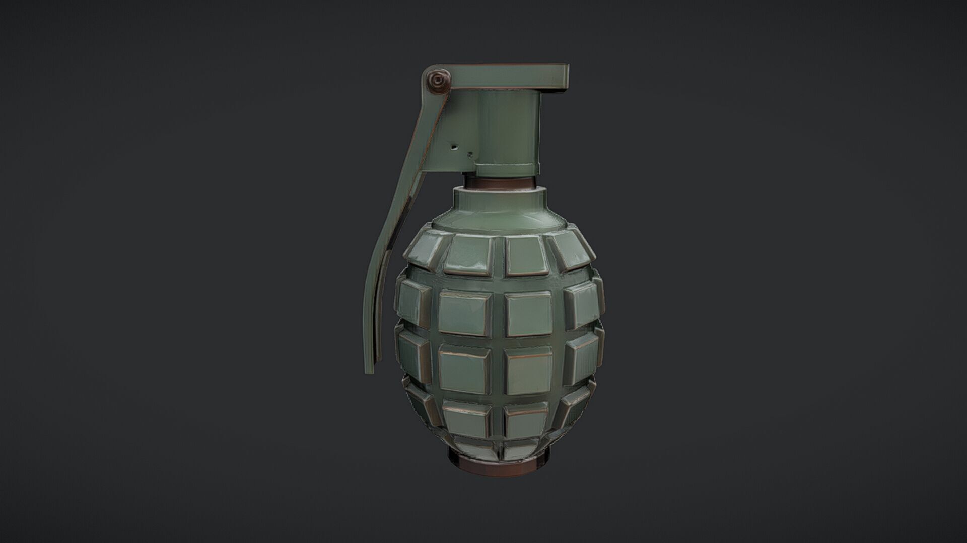 green military hand grenade 3D model_23