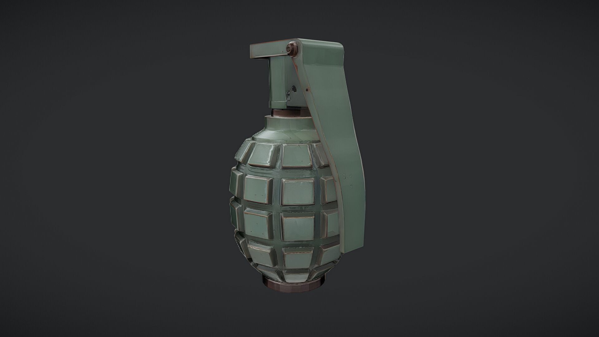 green military hand grenade 3D model_20