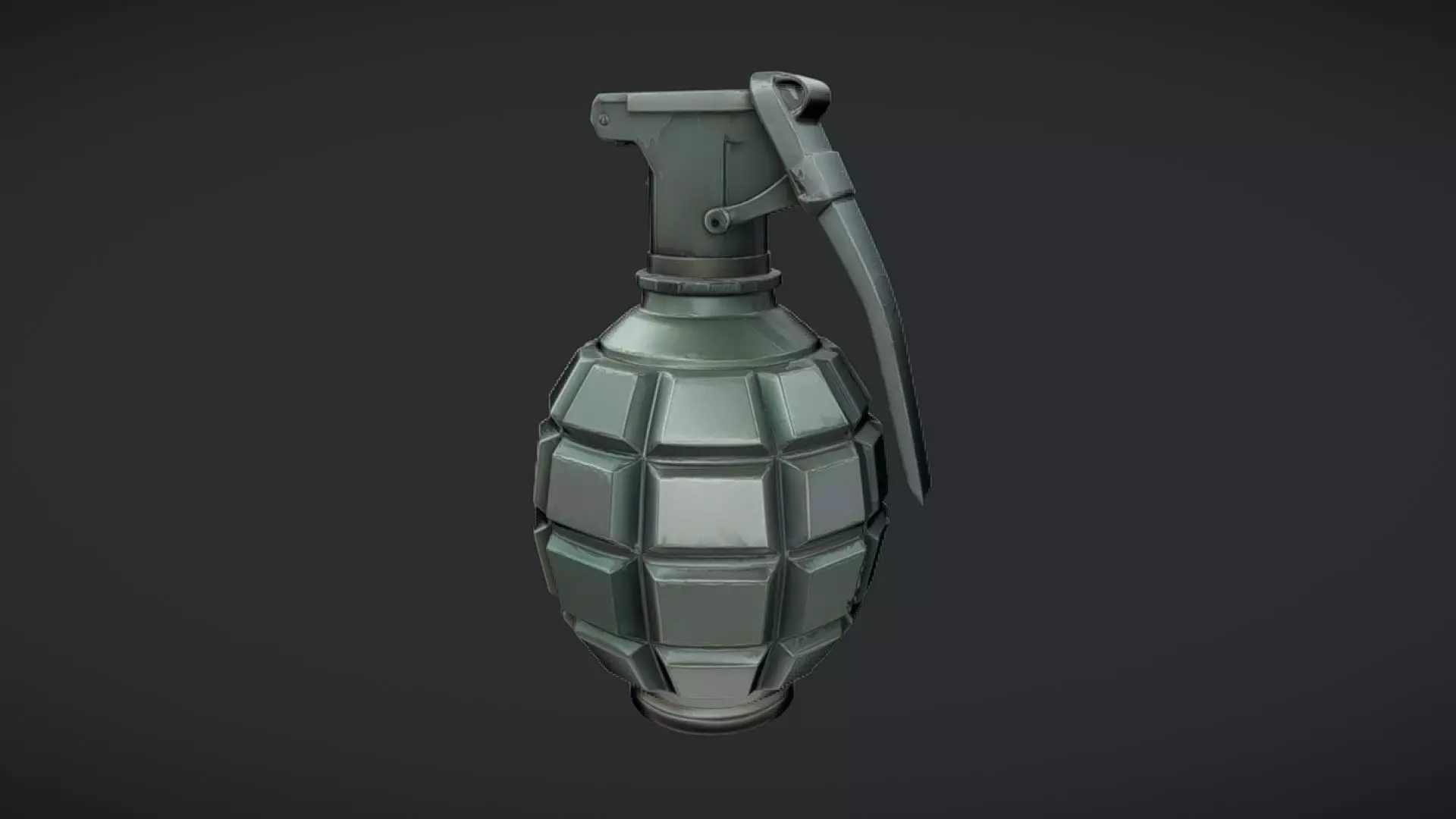 classic hand grenade 3D model_0
