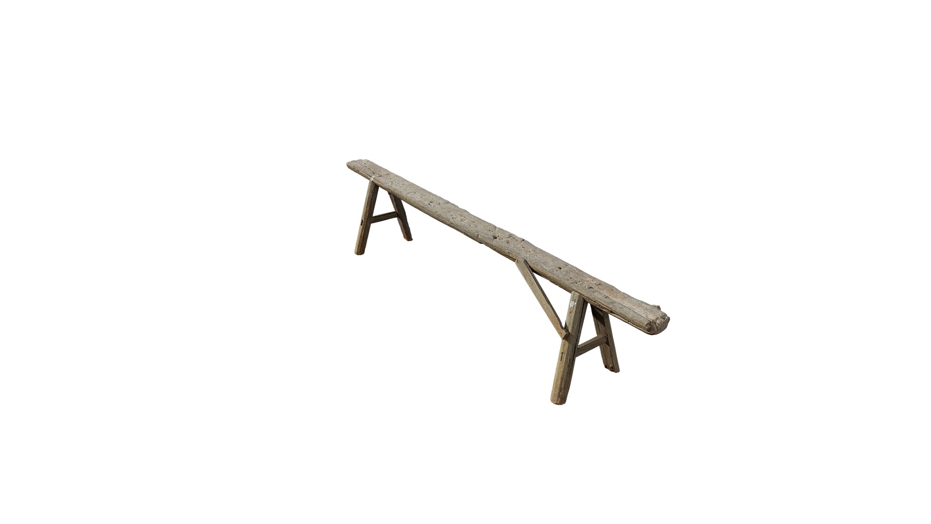 Anydrafts Wooden bench 03 Low-poly 3D model_6