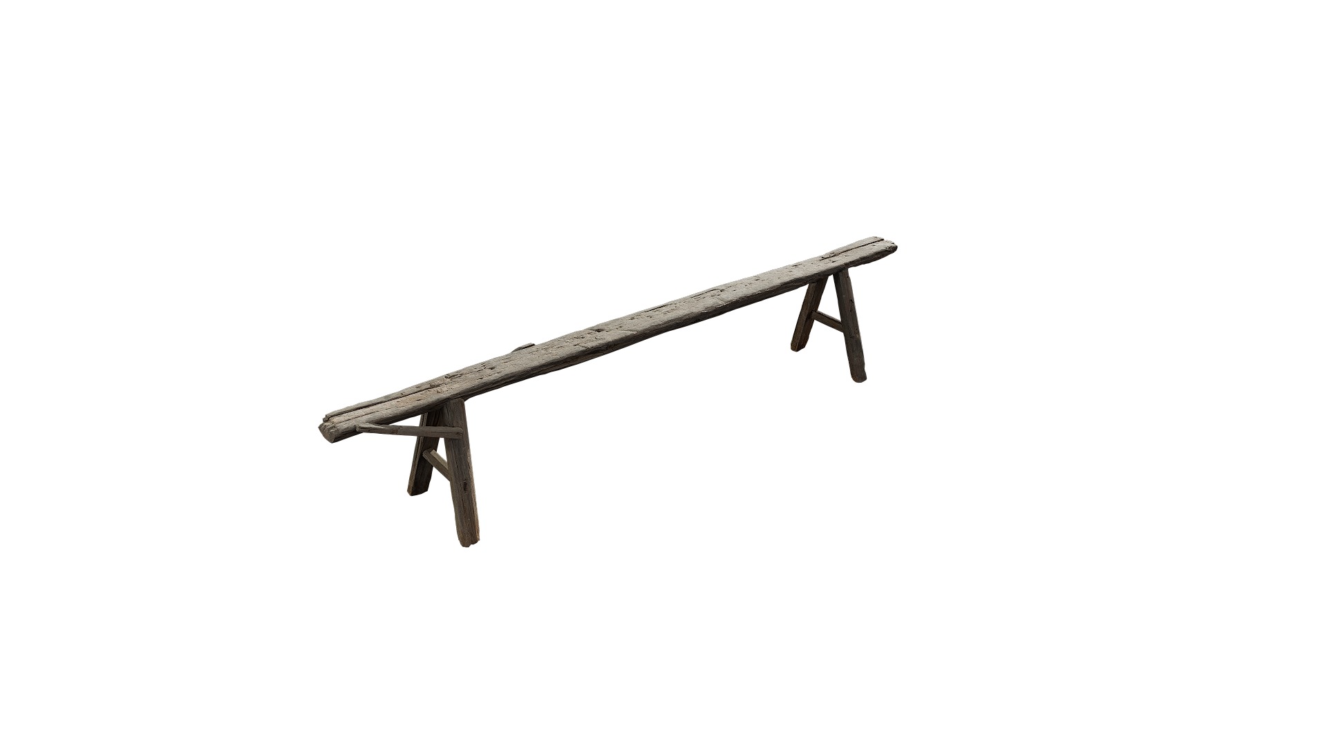 Anydrafts Wooden bench 03 Low-poly 3D model_10