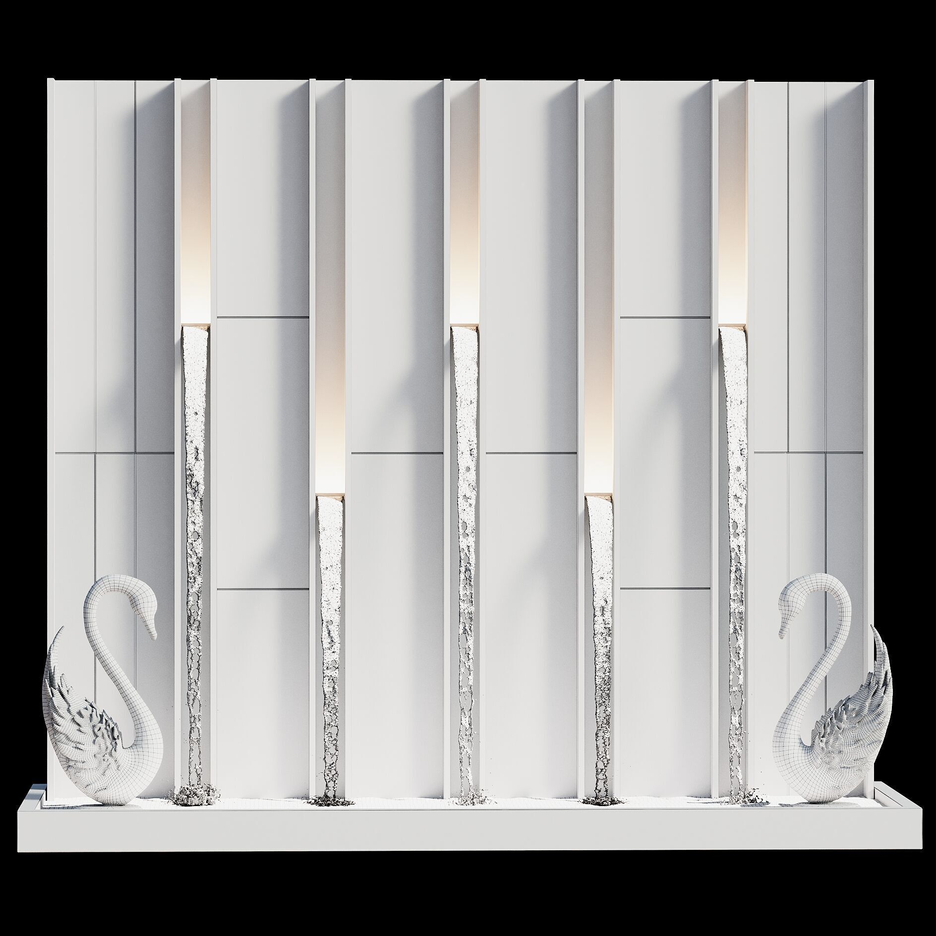 Waterfall fountains cascade 34 3D model_4