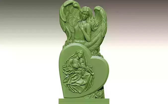 3D Model of Angel and Virgin Mary
