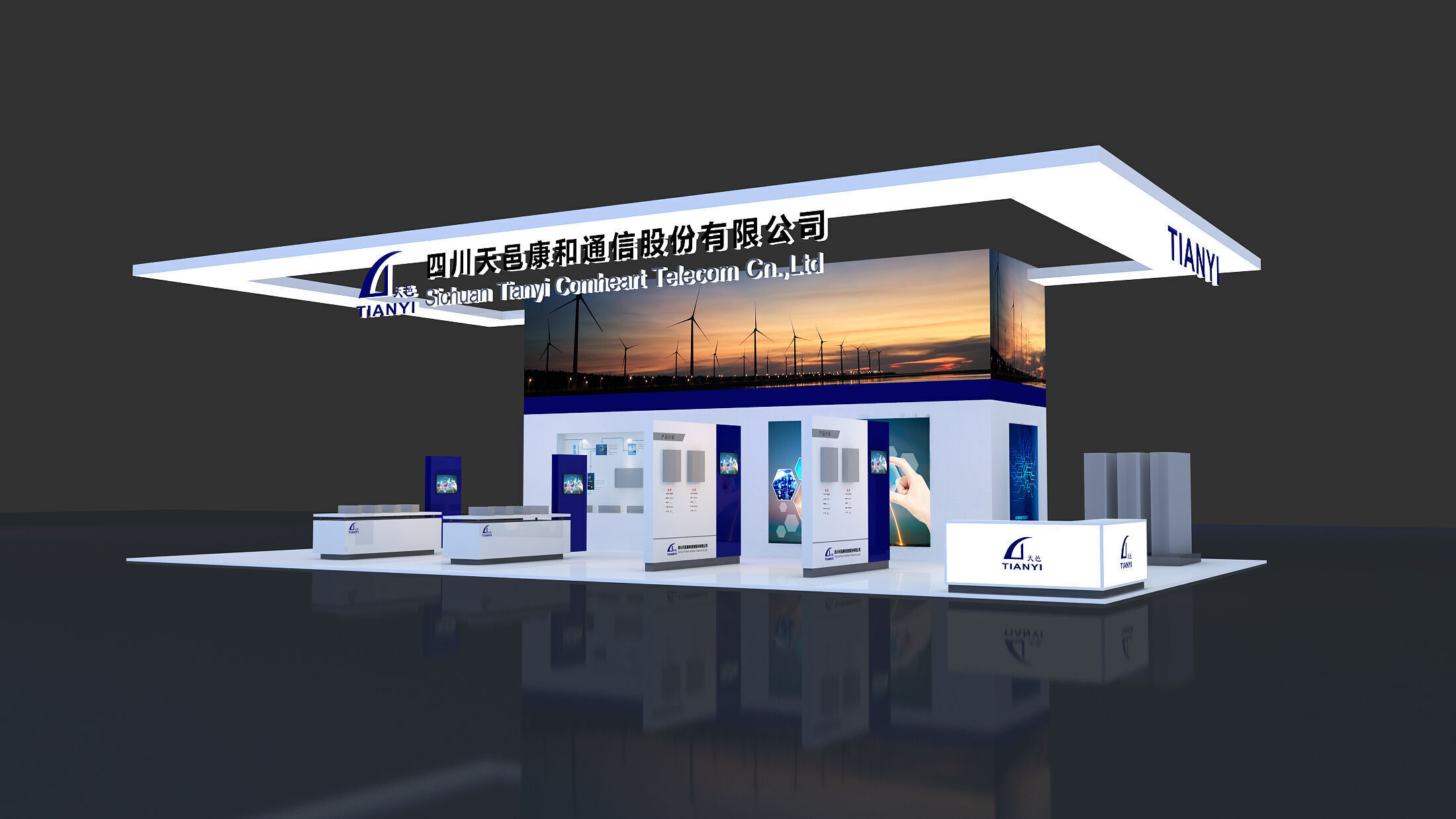 exhibition Low-poly 3D model_2