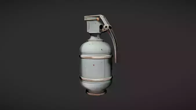 green military hand grenade 3D model