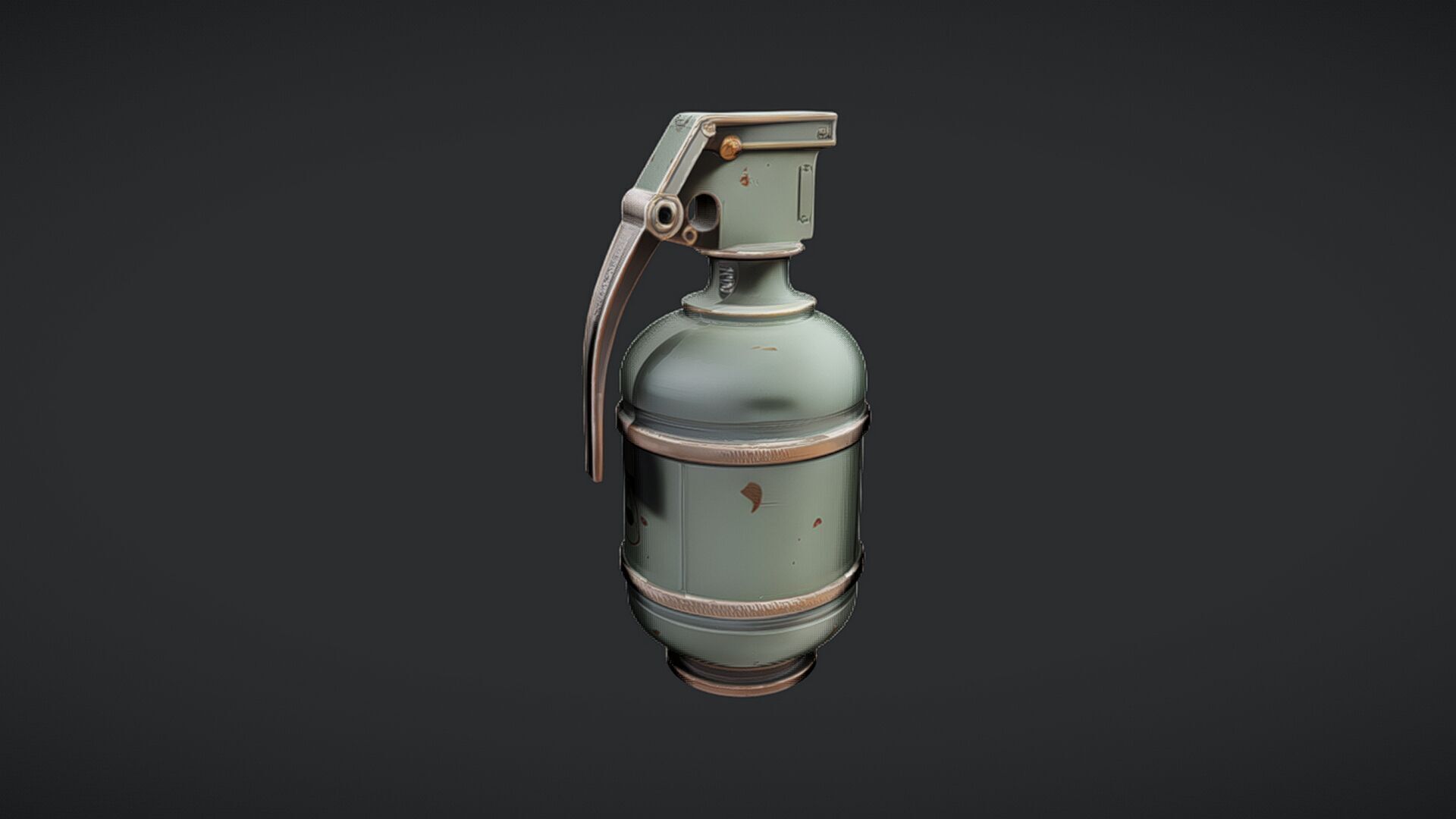 green military hand grenade 3D model_3