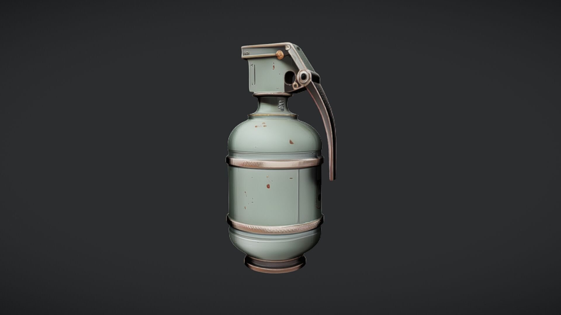 green military hand grenade 3D model_14