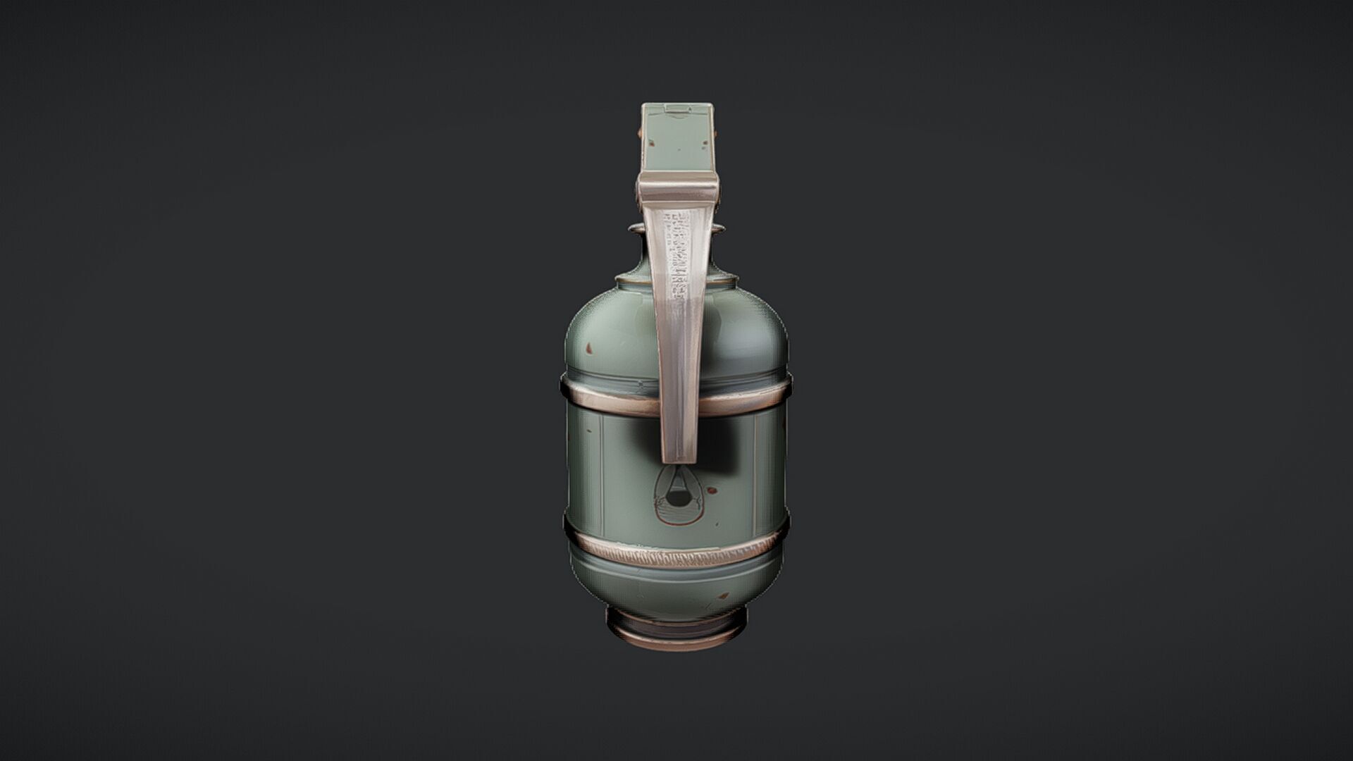 green military hand grenade 3D model_16