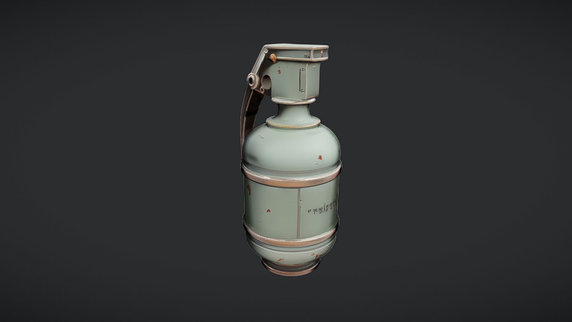 green military hand grenade 3D model_18