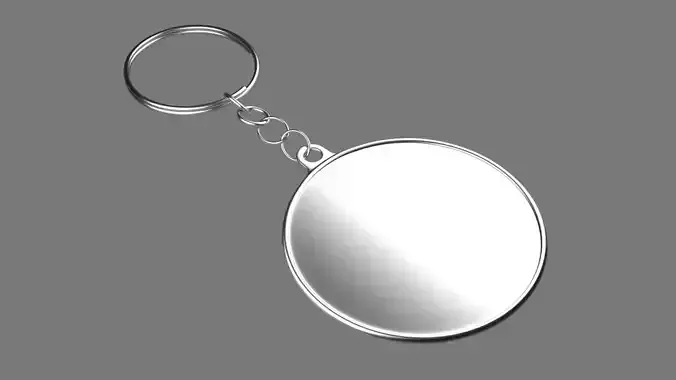 keychain Two 3D Model key ring with chain Low-poly 3D model