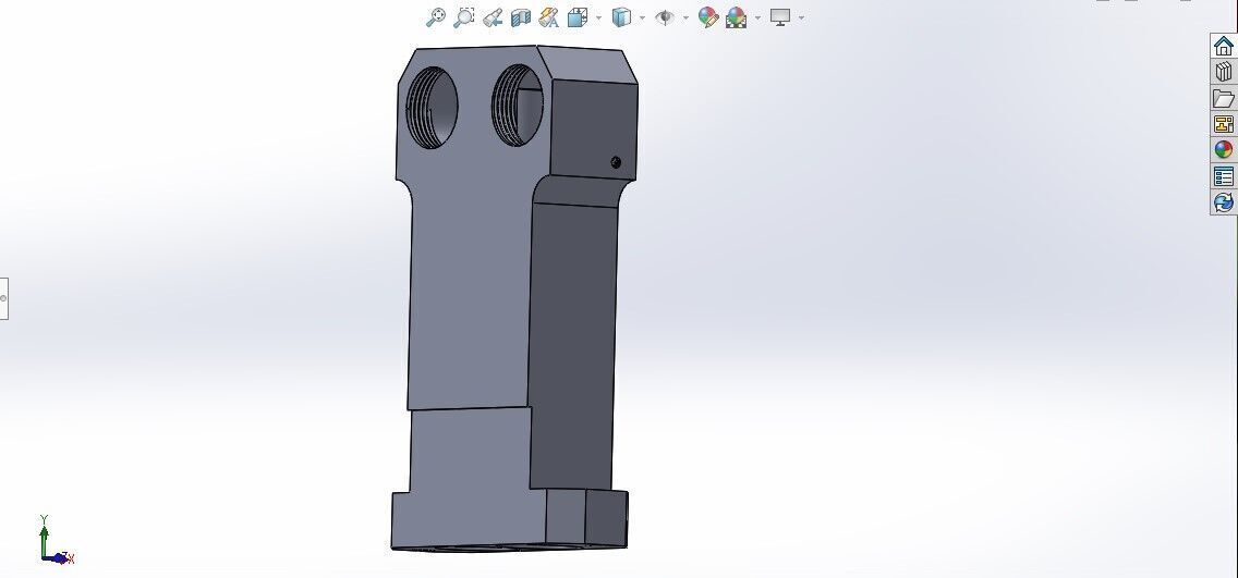 Industrial water manifold block dual inlet and outlet rust rer 3D print model_4
