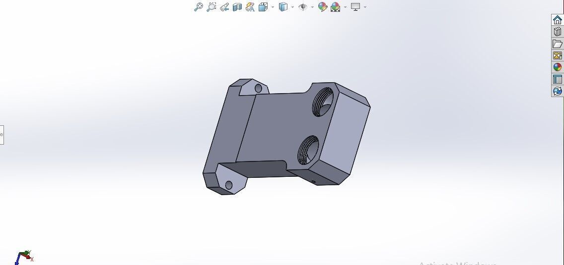 Industrial water manifold block dual inlet and outlet rust rer 3D print model_6