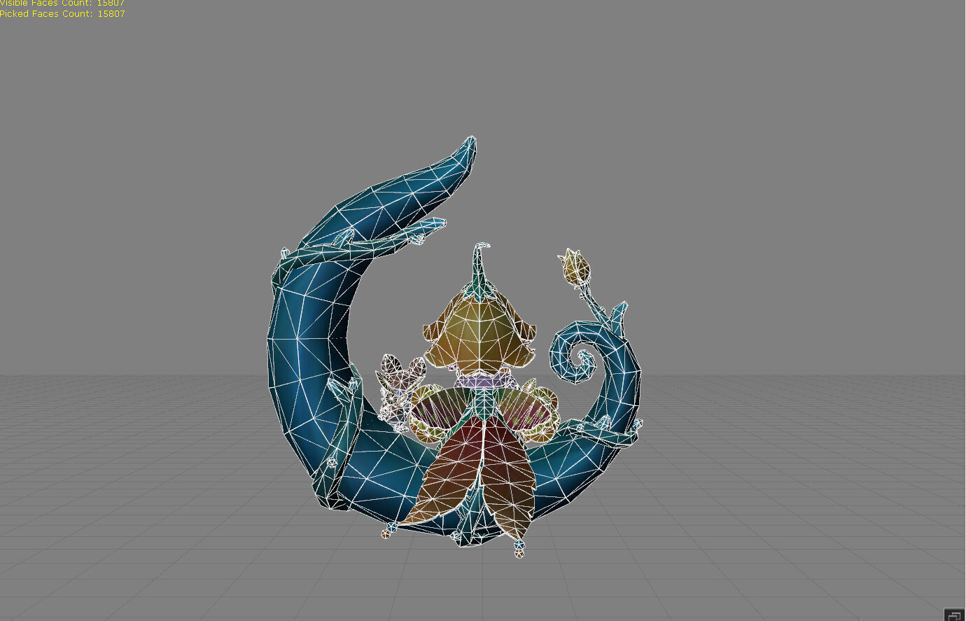 Change Floral Elfo Low-poly 3D model_9