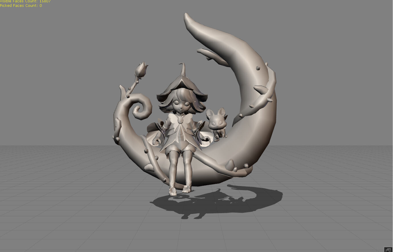 Change Floral Elfo Low-poly 3D model_1