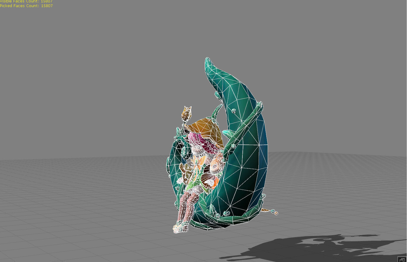 Change Floral Elfo Low-poly 3D model_8